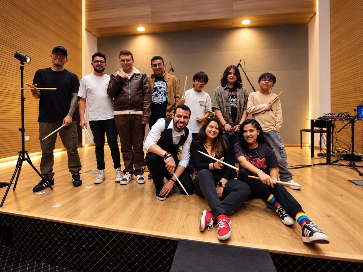 Grupo 3 de estudiantes vinculados al concierto de SniderDrummer de octubre de 2026